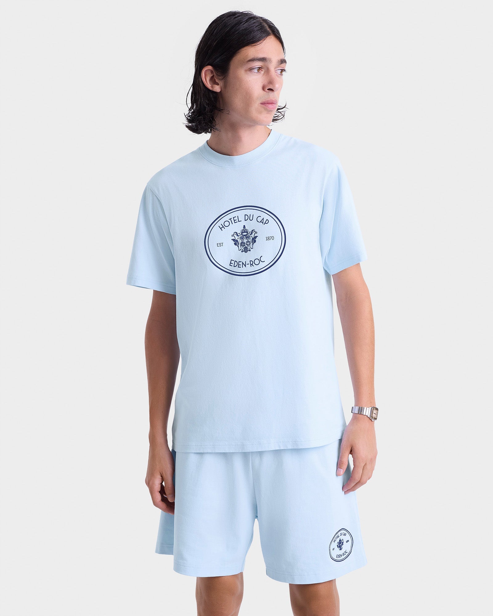 Eden Crest T-Shirt - Ciel/Navy