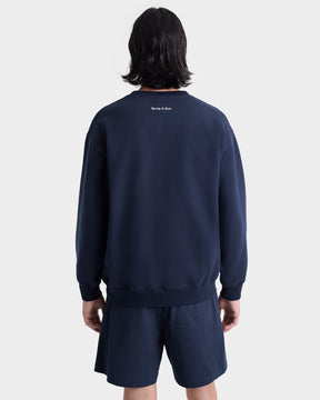 Eden Crest Crewneck - Navy/White