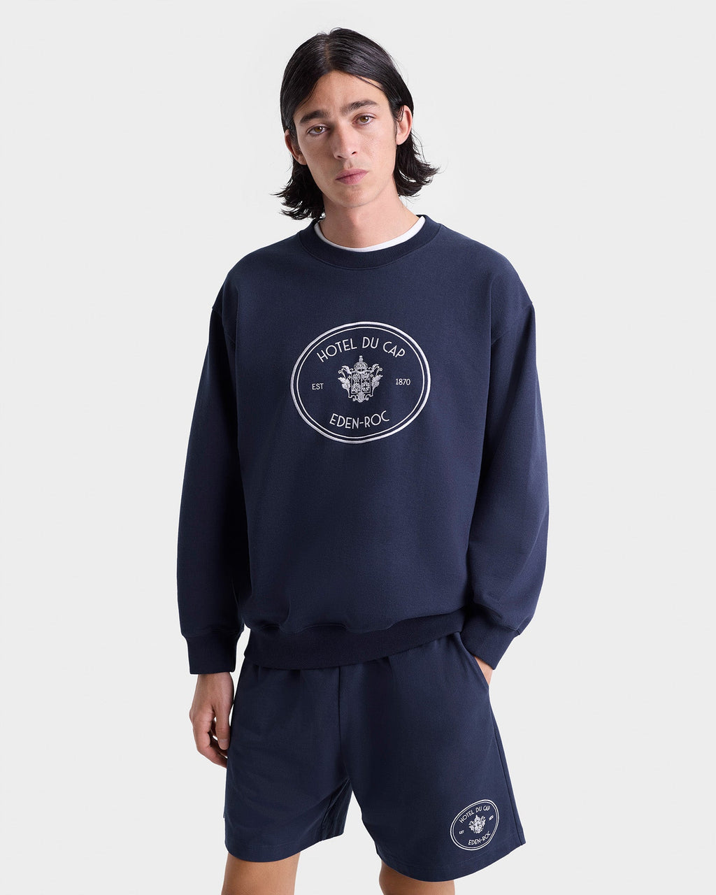 Eden Crest Gym Short - Navy/White