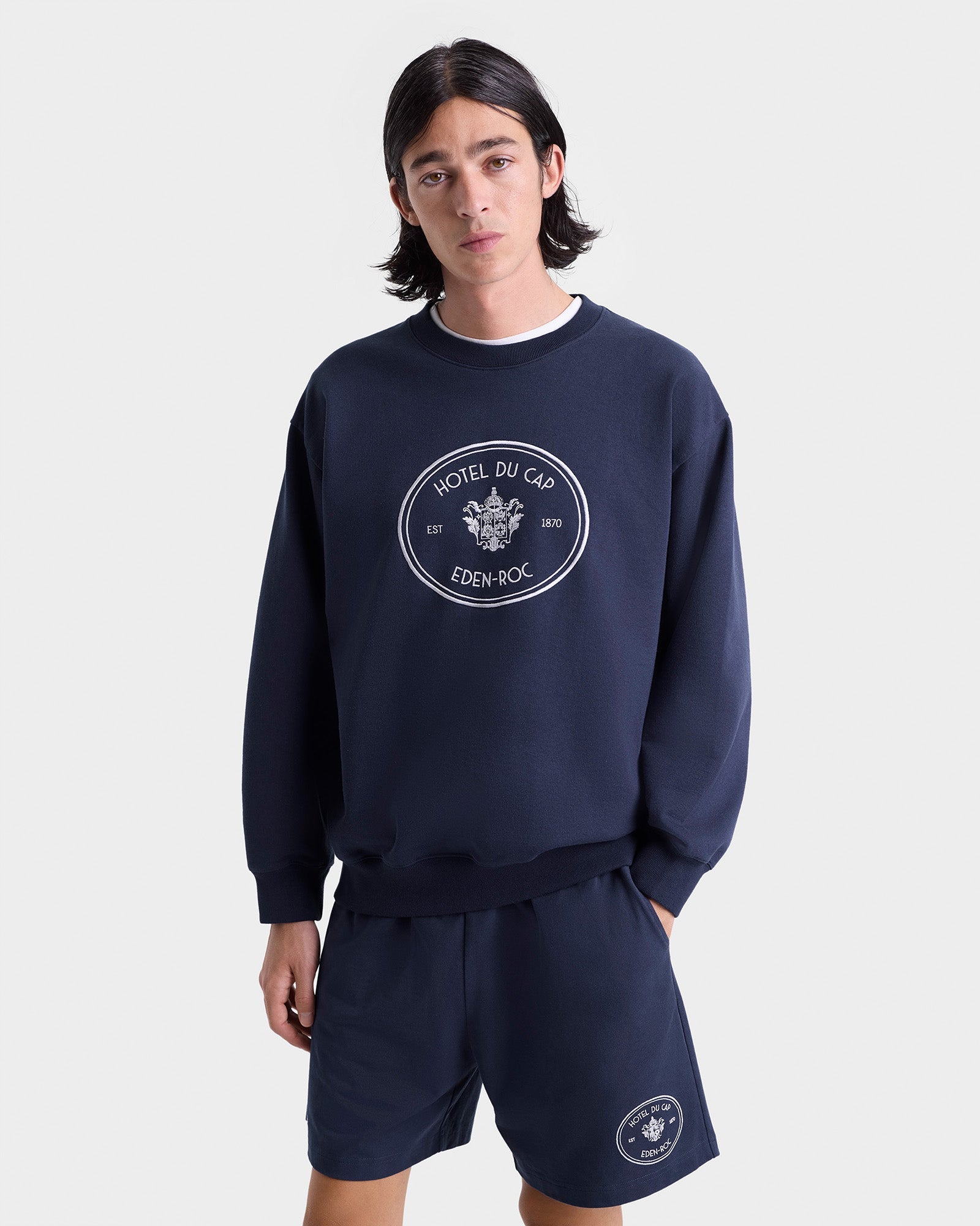 Eden Crest Gym Short - Navy/White