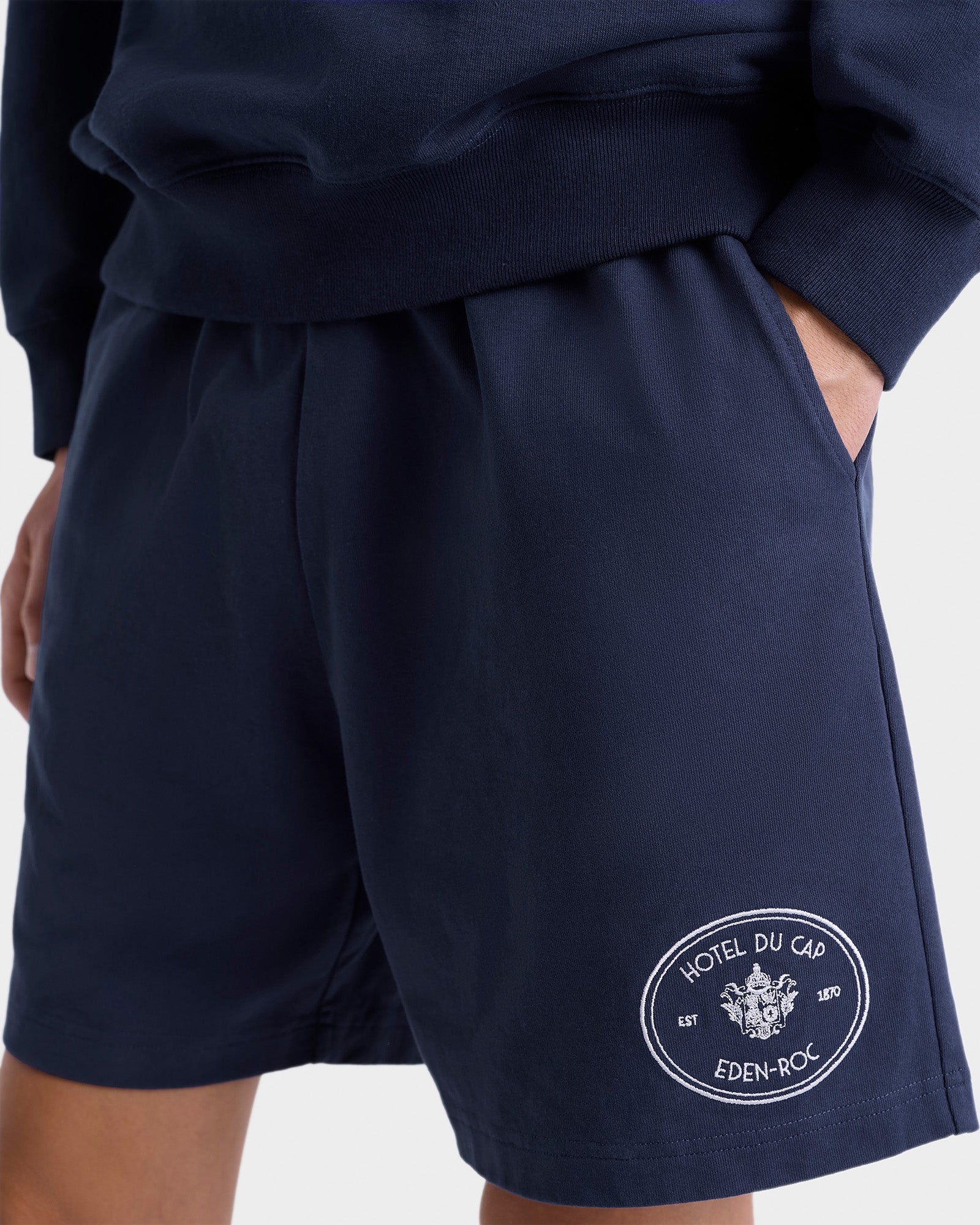 Eden Crest Gym Short - Navy/White