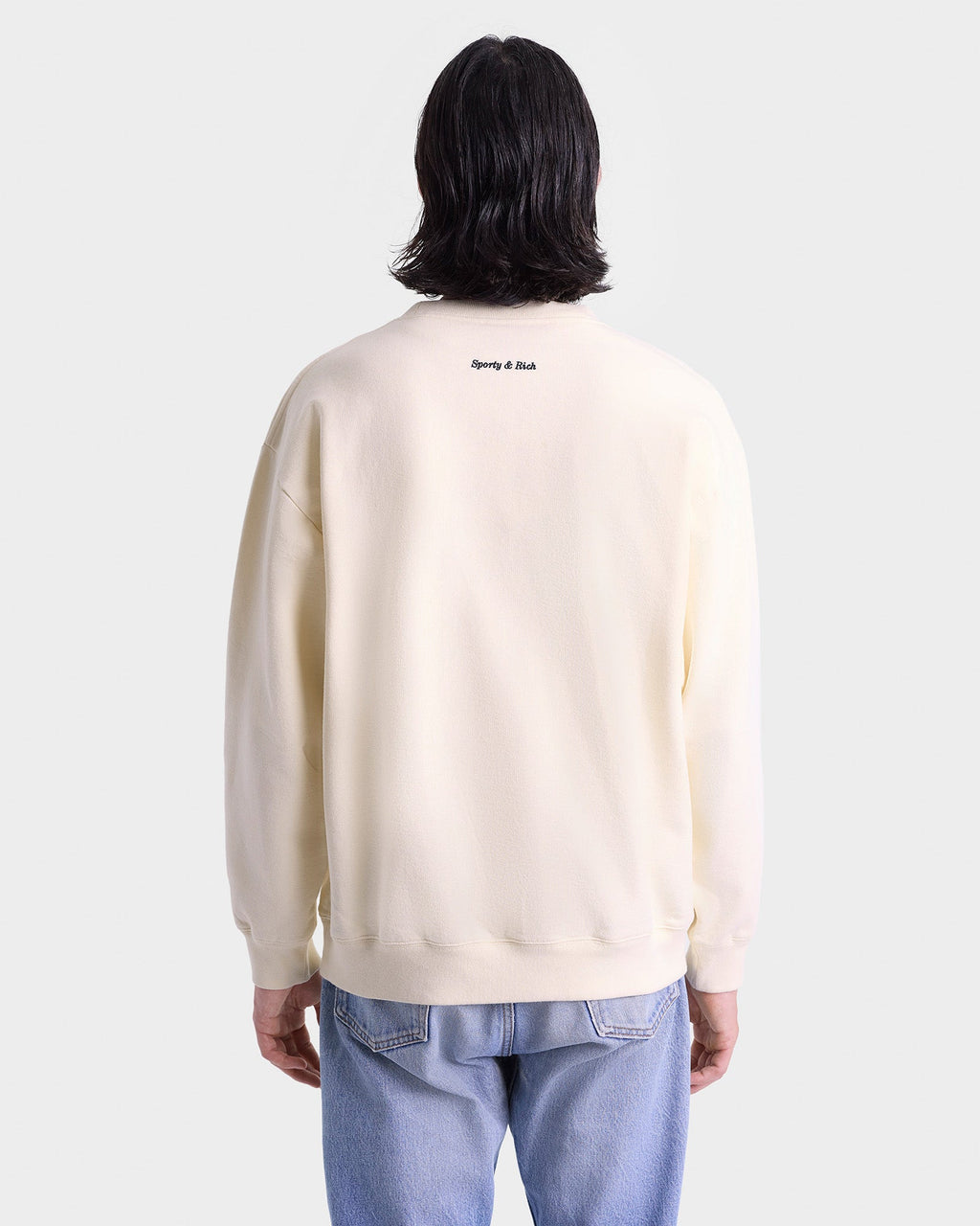 Eden Crest Crewneck - Cream/Navy