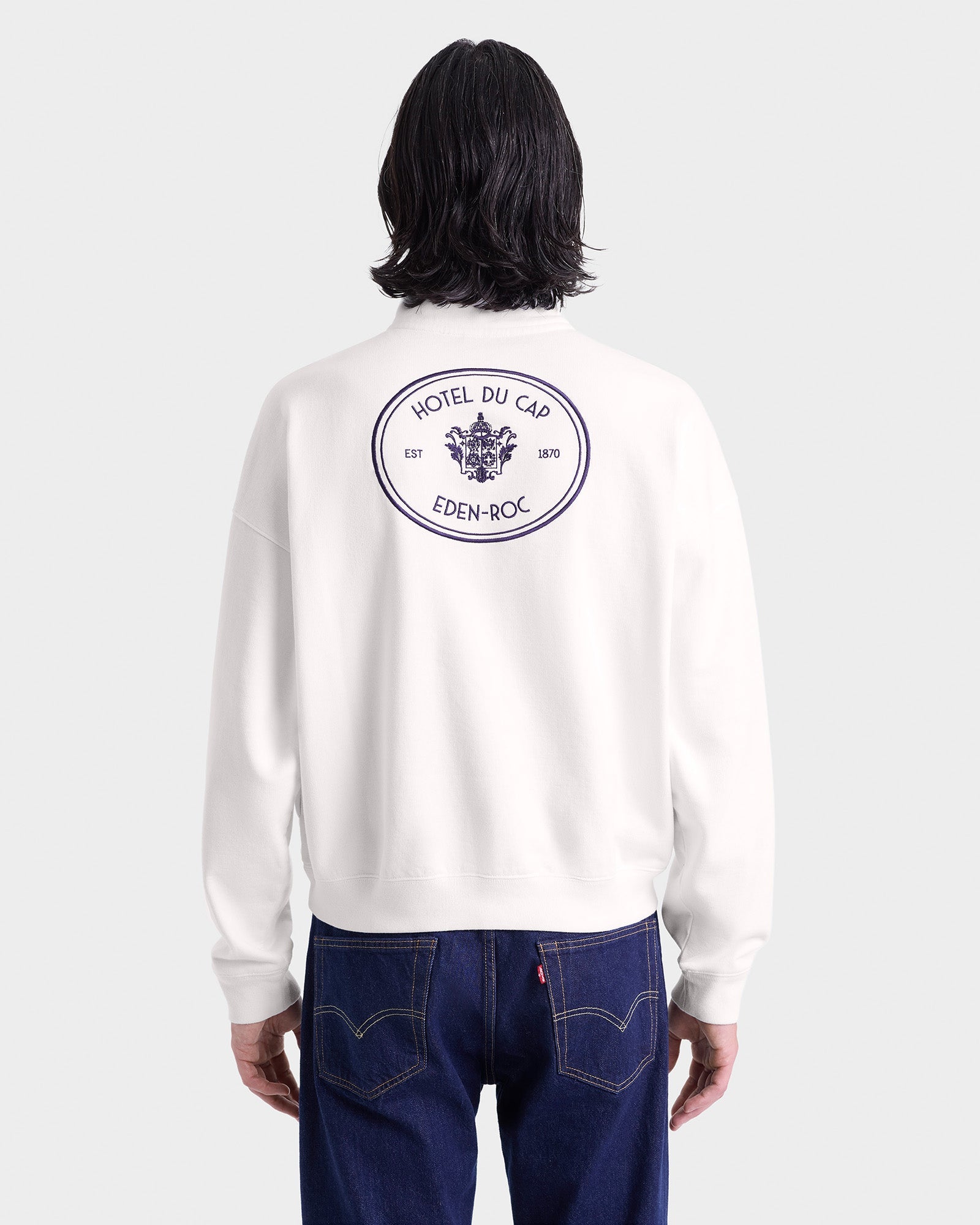 Eden Crest Quarter Zip - White/Navy