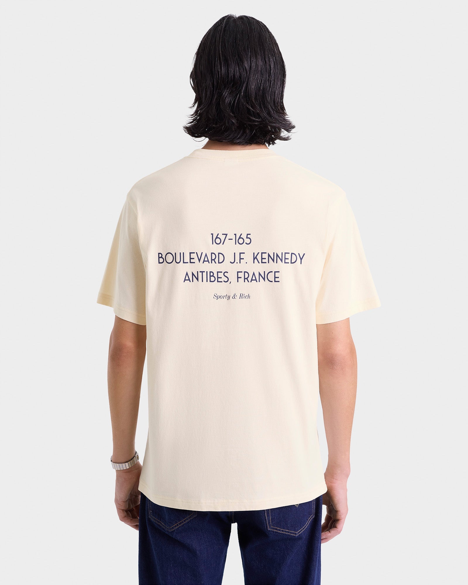 Kennedy Crest T-Shirt - Cream/Navy