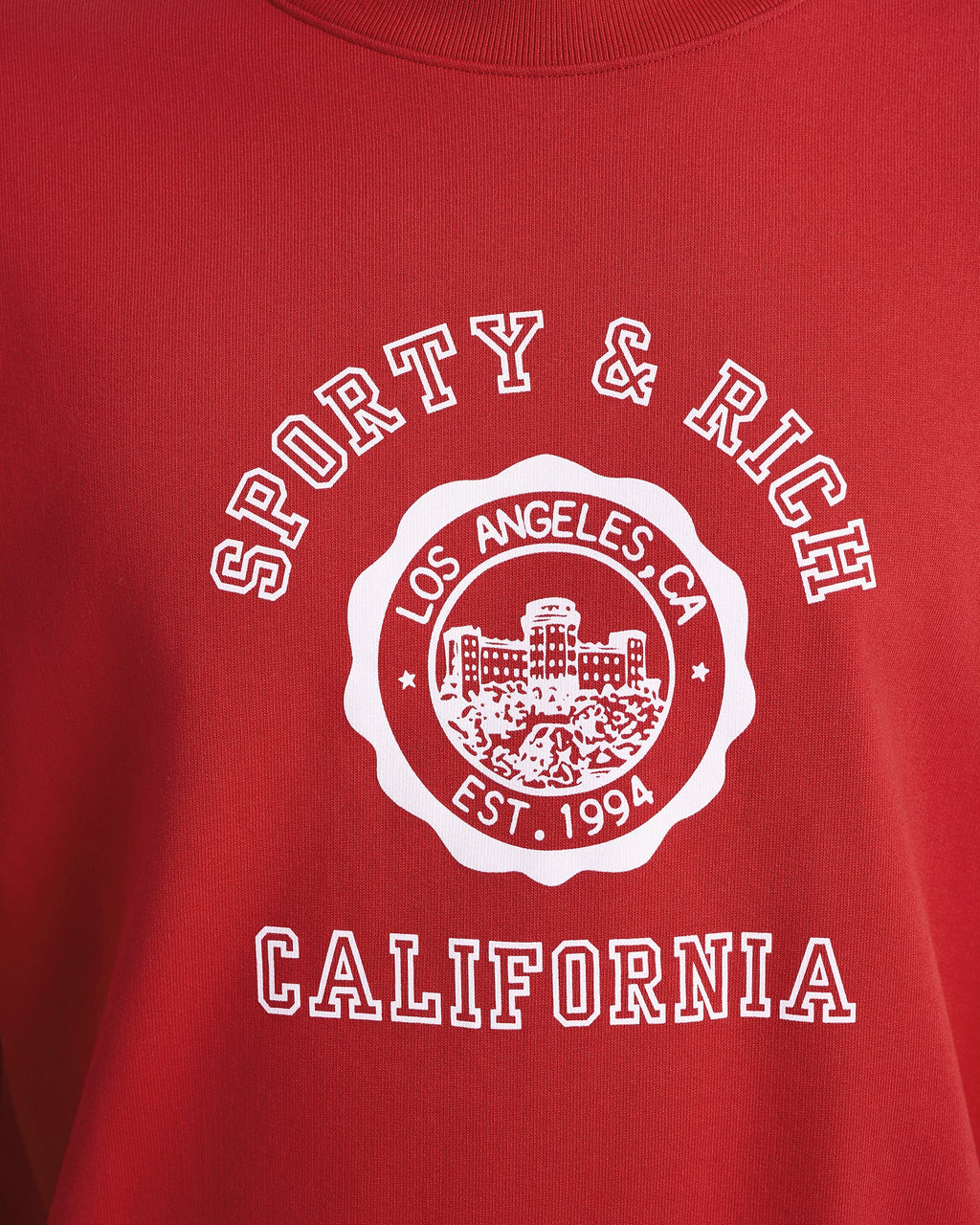 California Emblem Crewneck - Ruby/White
