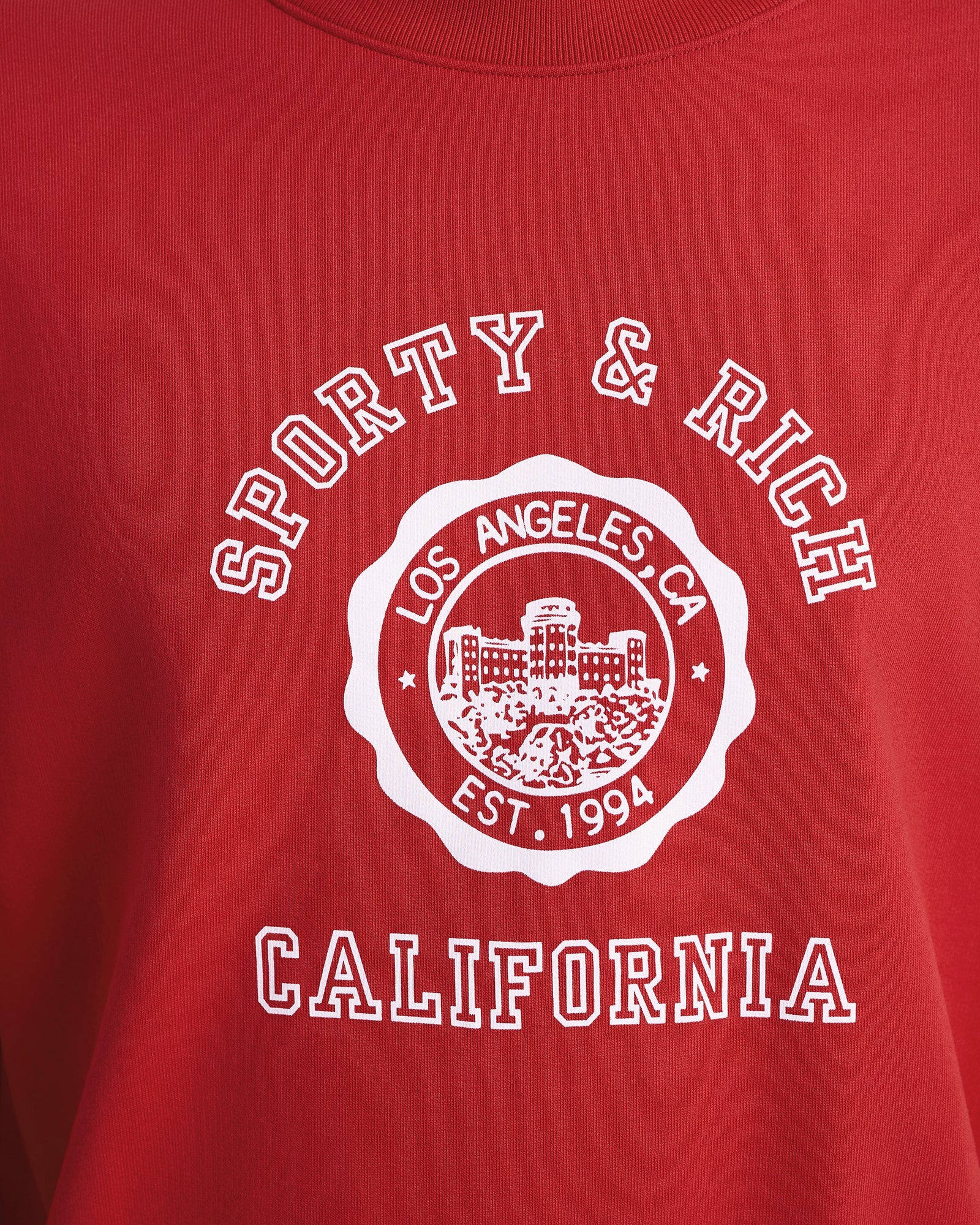 California Emblem Crewneck - Ruby/White