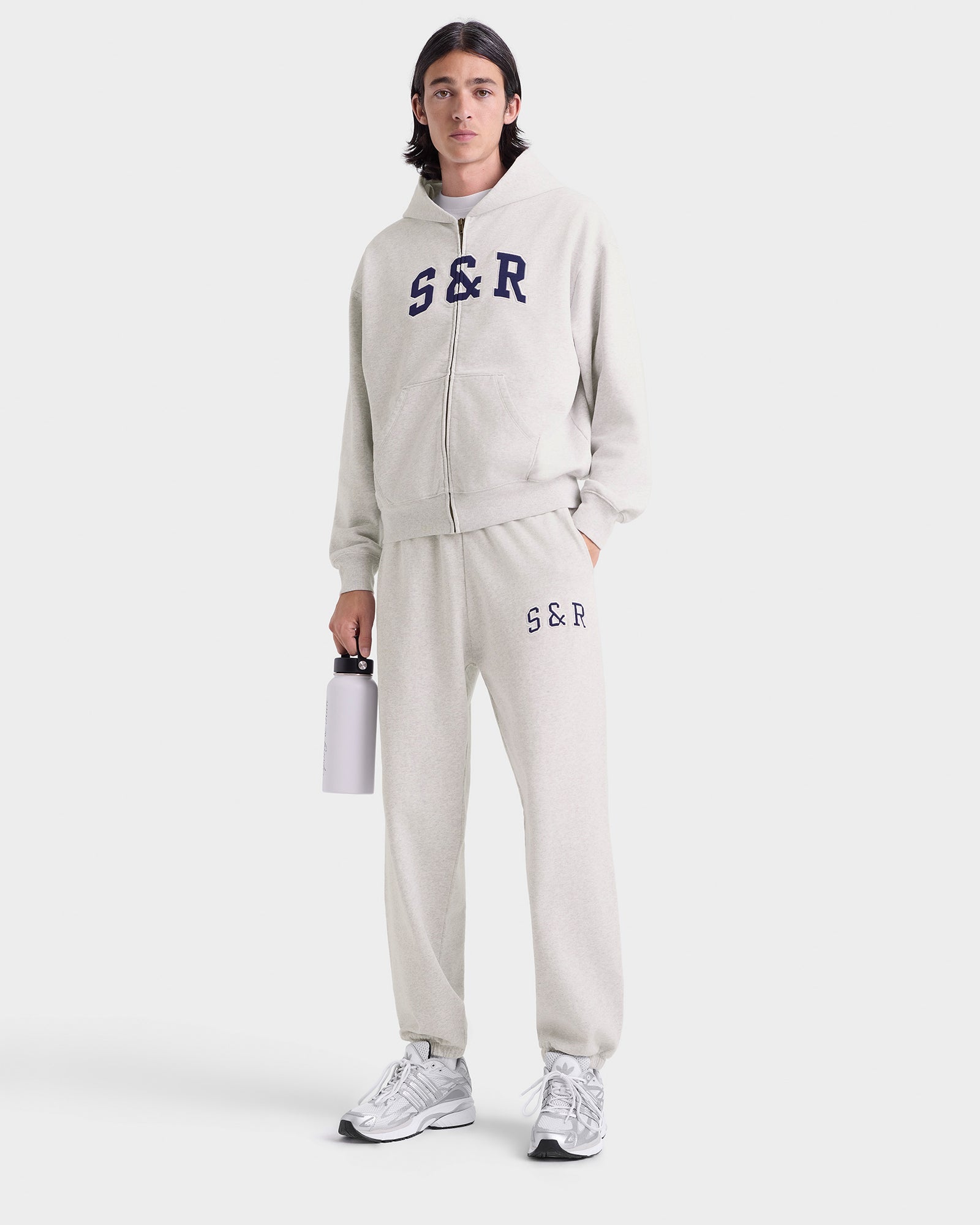 S&R Ivy Sweatpant - Heather Gray/Navy