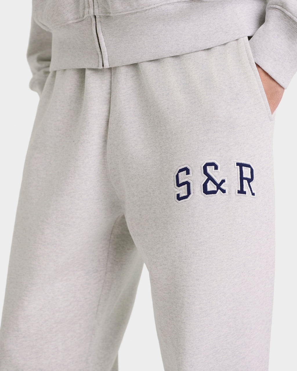 S&R Ivy Sweatpant - Heather Gray/Navy