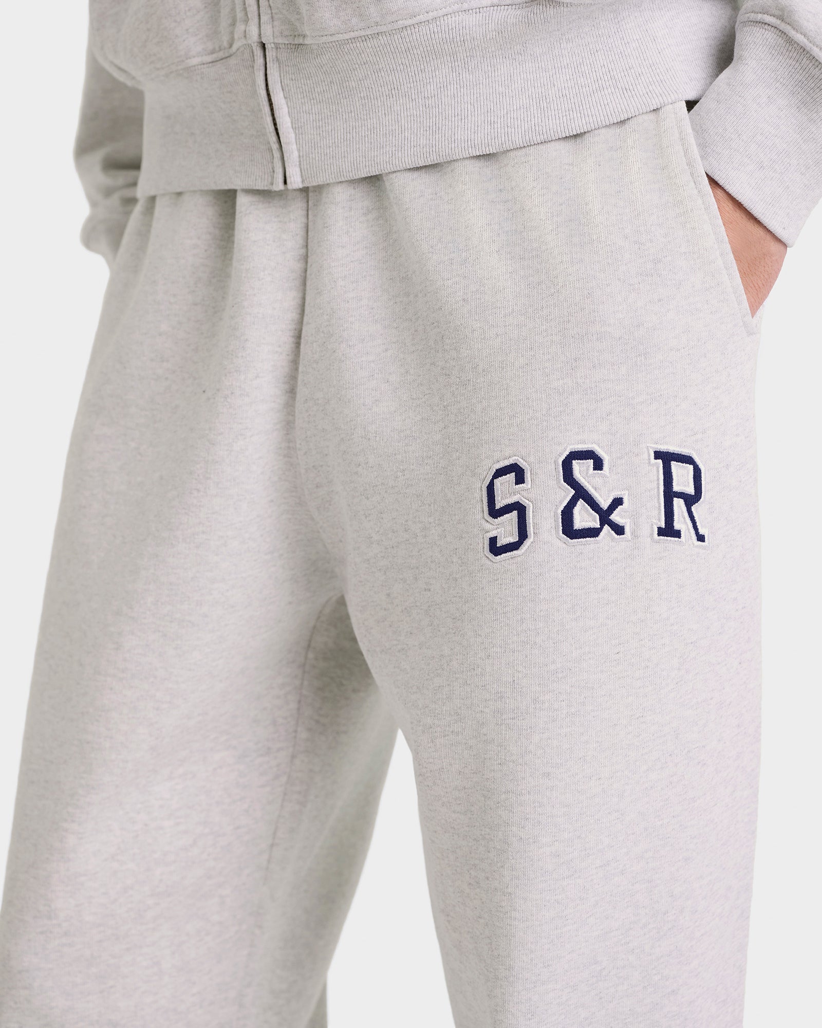 S&R Ivy Sweatpant - Heather Gray/Navy