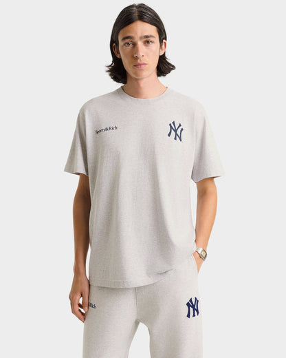 Heritage Yankees Serif Sweatpant - Heather Gray/Navy