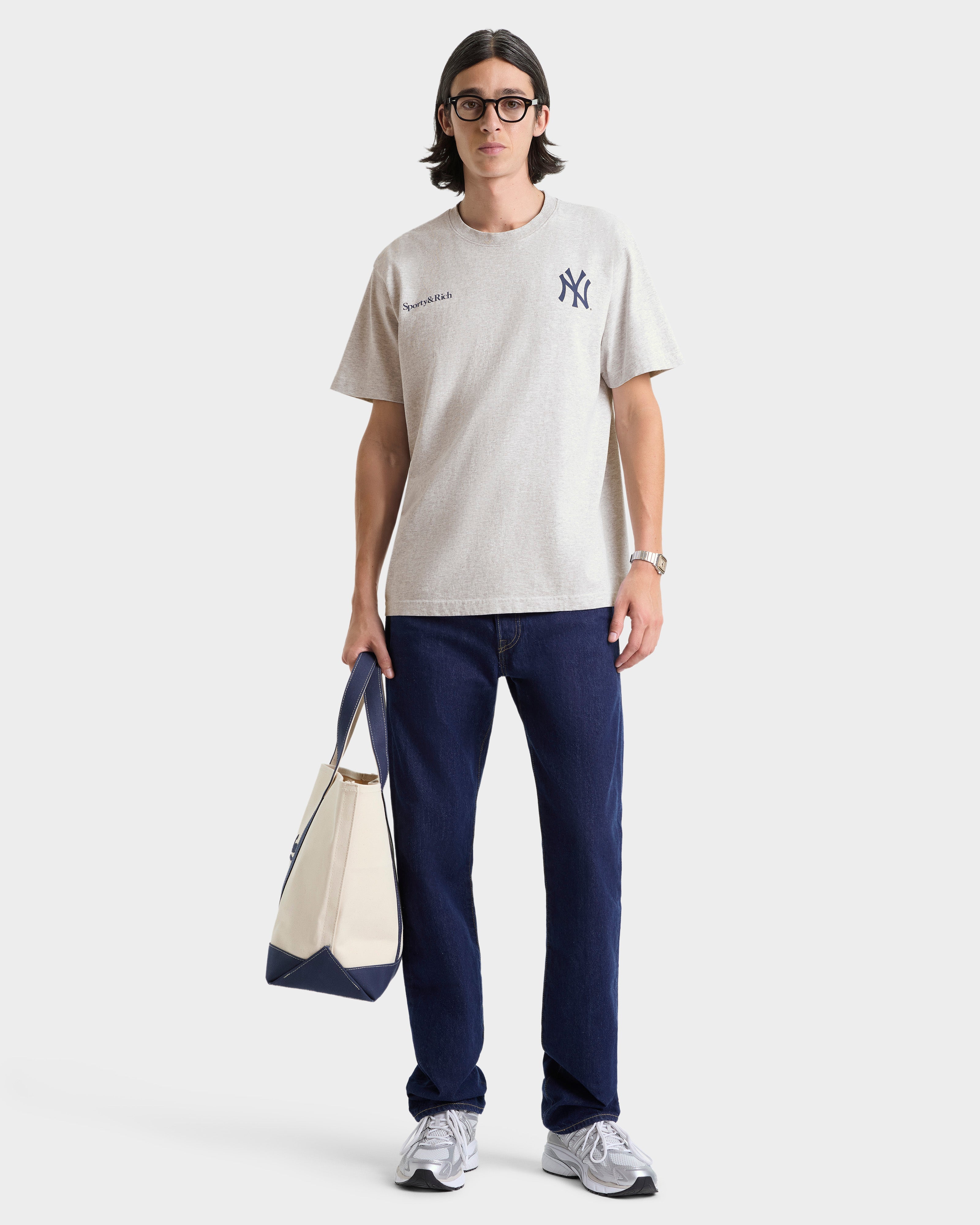 Slugger T-Shirt - Heather Gray/Navy