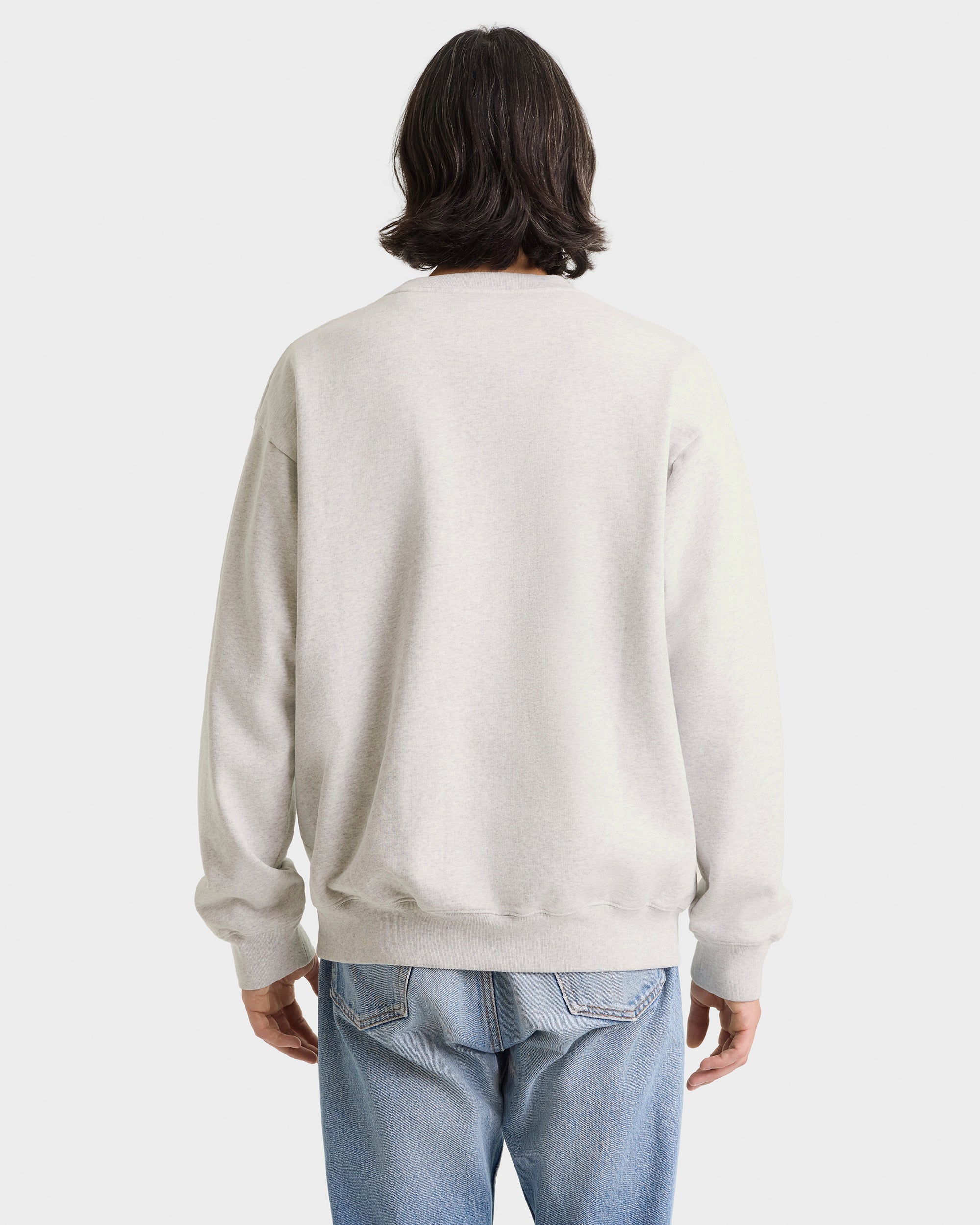 Heritage Yankees Serif Crewneck - Heather Gray/Navy