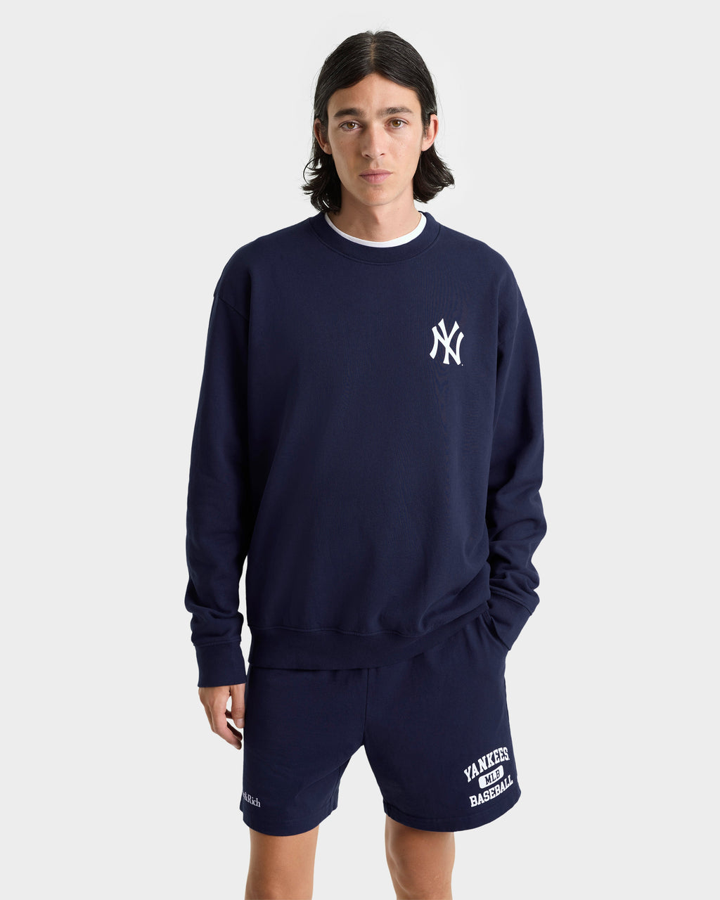 Yankees Ivy Gym Short - Navy/White