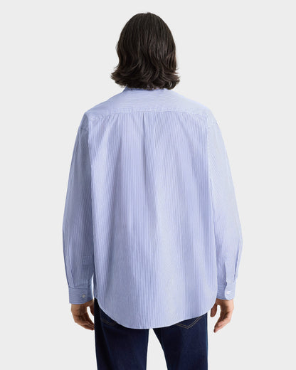 Heritage Yankees Serif Oversized Shirt - Blue Stripe/Navy