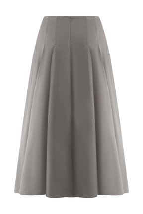 Mae A-Line Midi Skirt - Pebble Brown