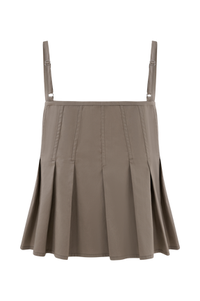 Mae Cotton Top - Pebble Brown