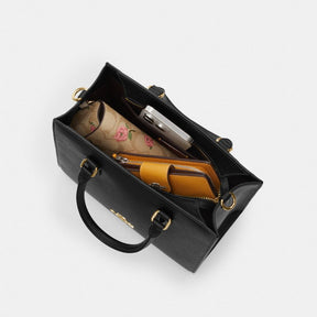Maggie Small Tote Bag In Blocked Signature Canvas