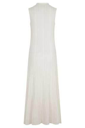 Margie Sleeveless Knit Midi Dress - White