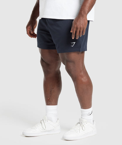Gymshark Lifting Mesh 5" Shorts - Heavy Blue