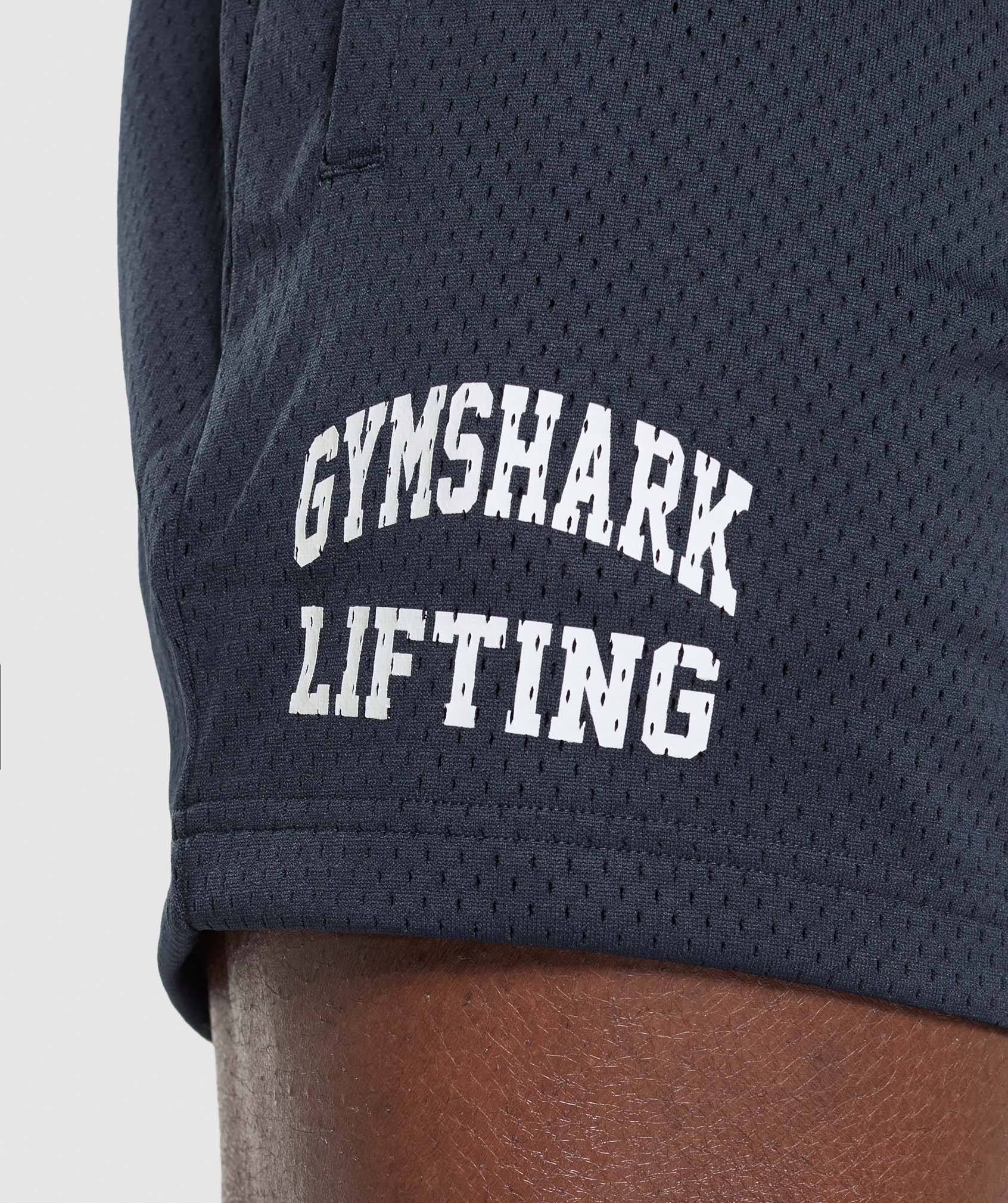 Gymshark Lifting Mesh 5" Shorts - Heavy Blue
