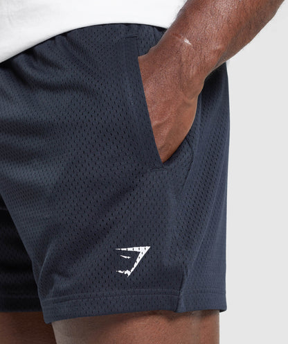 Gymshark Lifting Mesh 5" Shorts - Heavy Blue