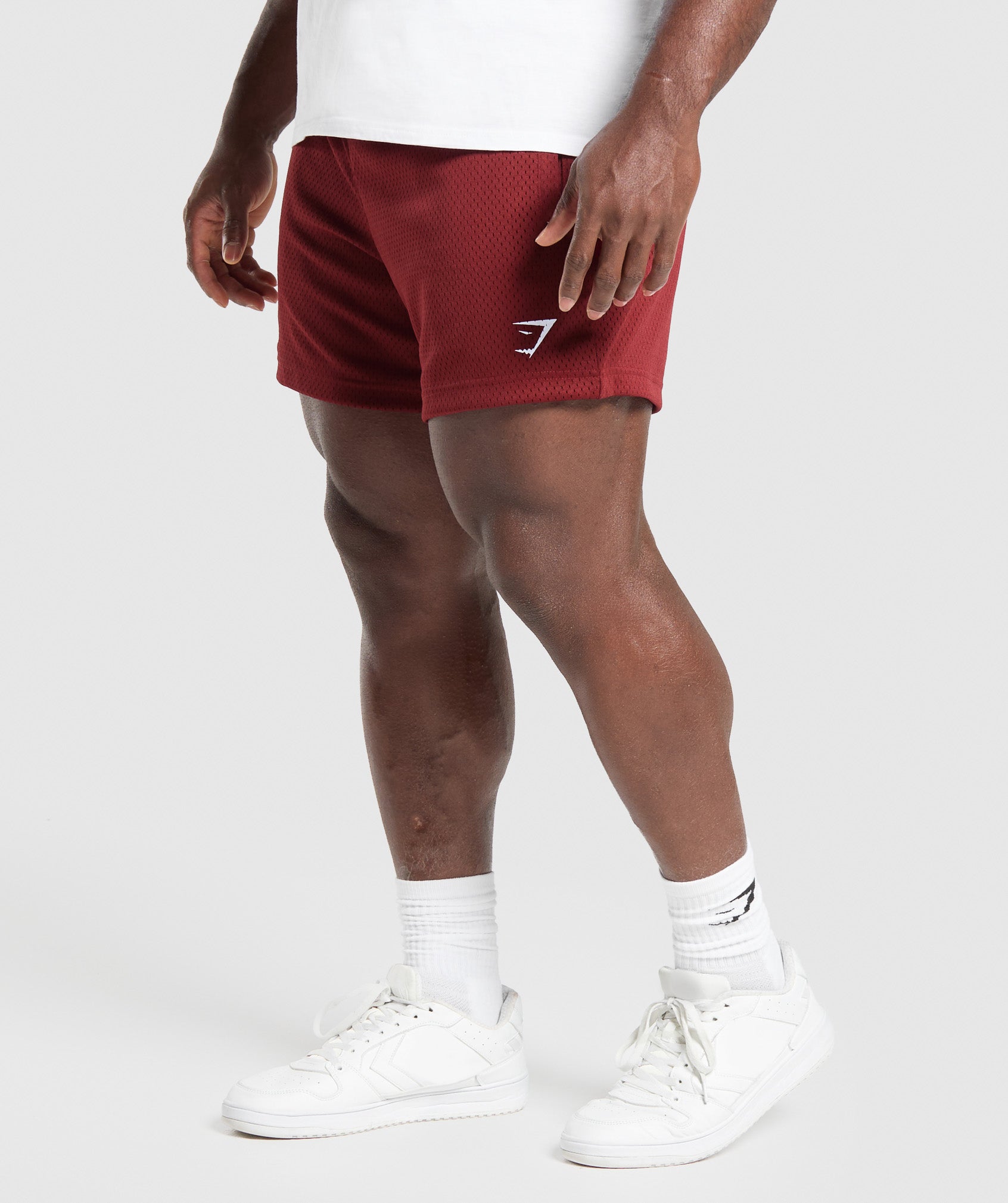 Gymshark Lifting Mesh 5" Shorts - Sets Red