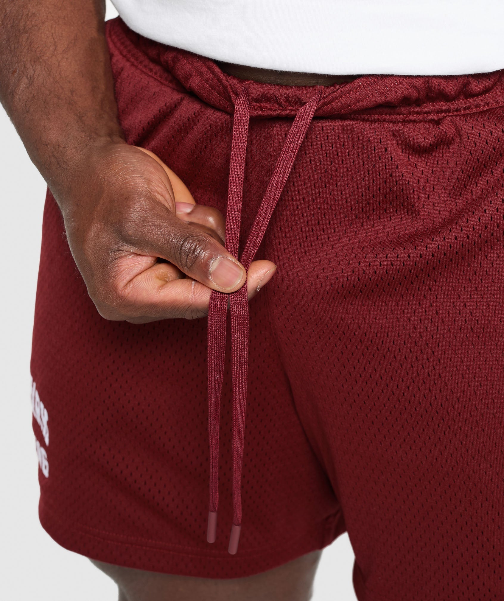 Gymshark Lifting Mesh 5" Shorts - Sets Red