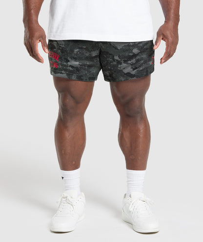 Gymshark Lifting Mesh 5" Shorts - Graphite Grey