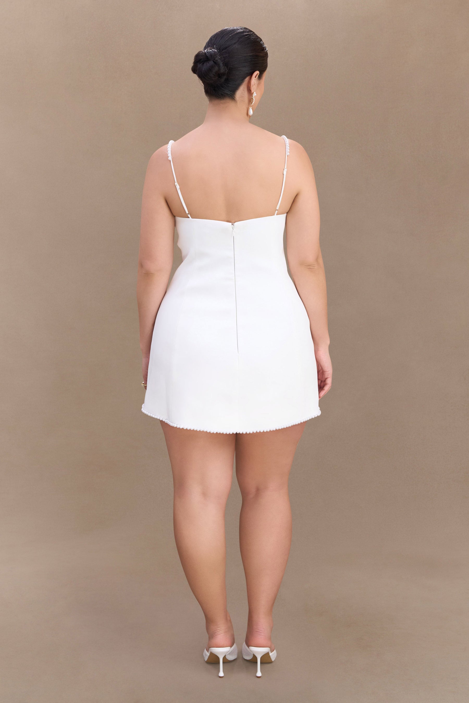 Liliane Suiting Mini Dress - Ivory