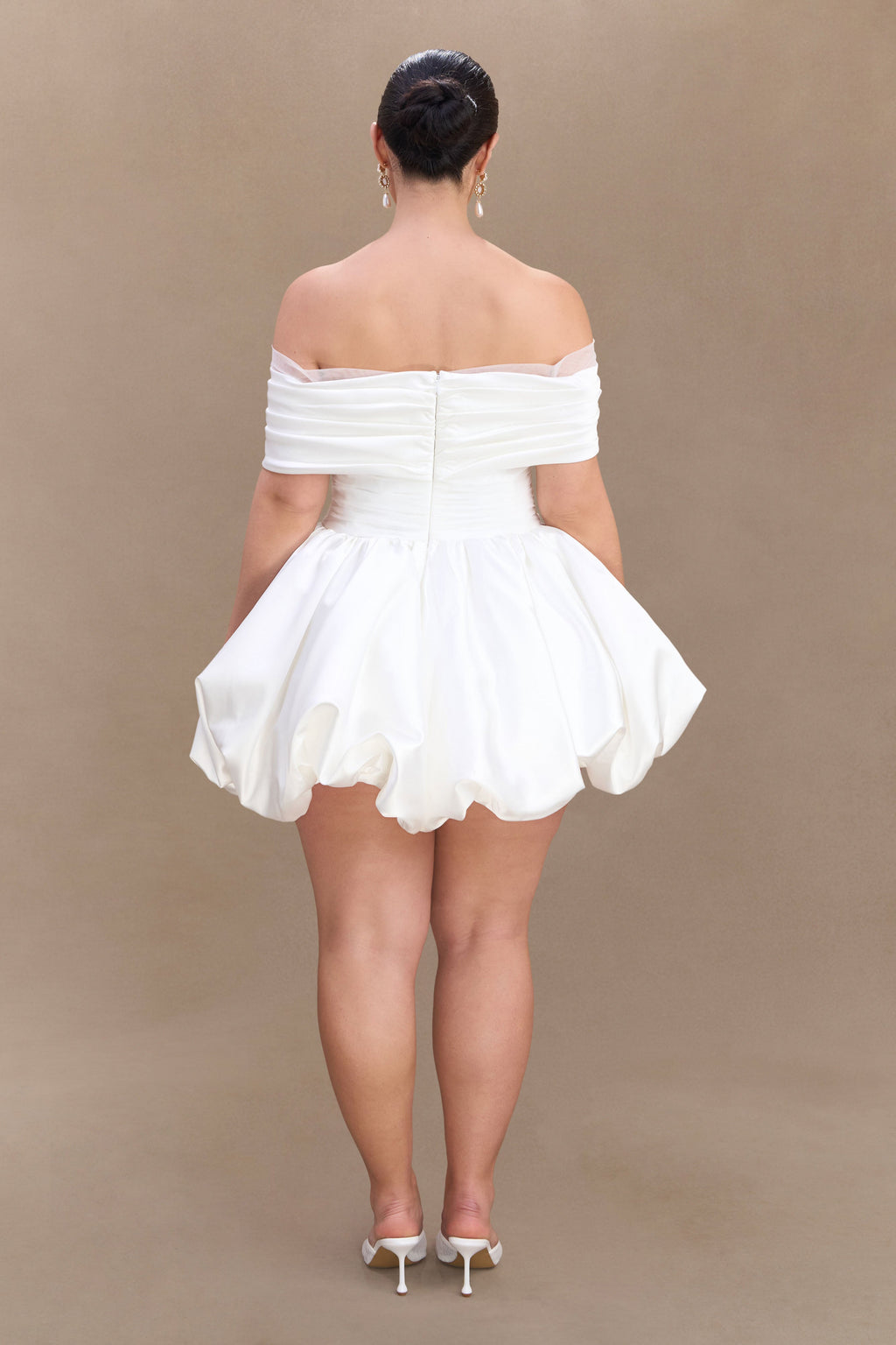 Lauretta Off Shoulder Mini Dress - White