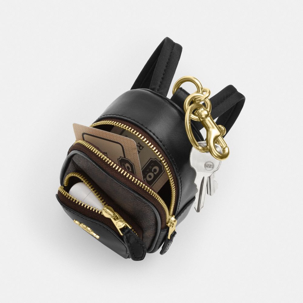 Mini Court Backpack Bag Charm In Signature Canvas