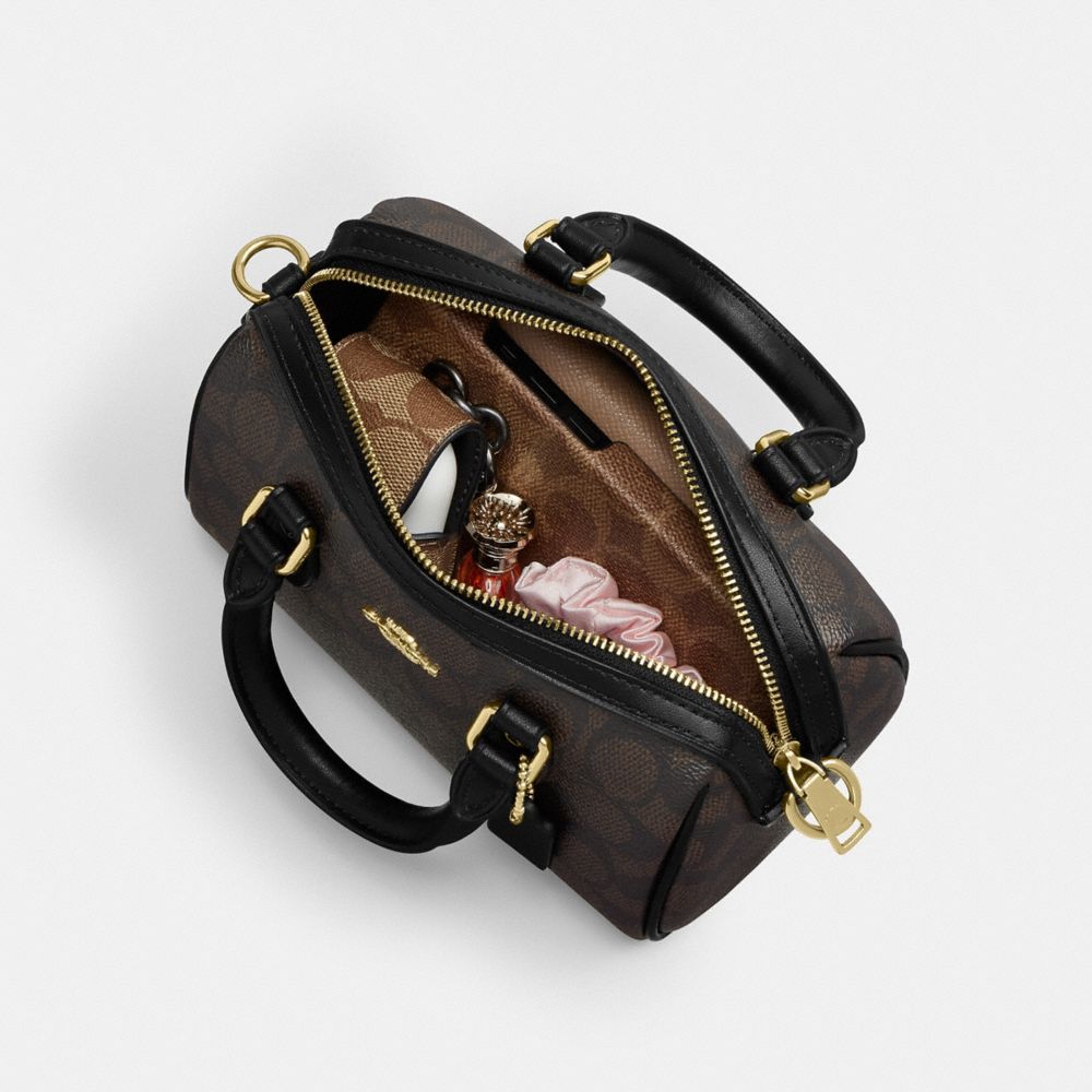Mini Rowan Crossbody Bag In Colorblock Signature Canvas
