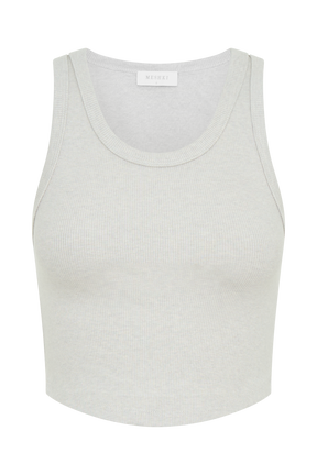 Morgana Ribbed Tank Top - Grey Marle