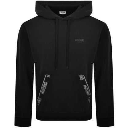 Moschino Active Logo Tape Hoodie Black