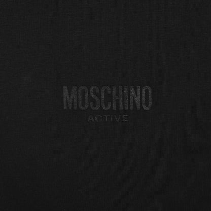 Moschino Active Logo Tape Hoodie Black