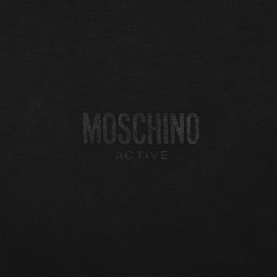 Moschino Active Logo Tape Hoodie Black