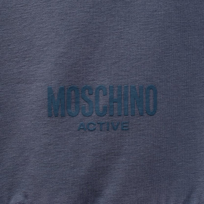 Moschino Active Logo Tape Hoodie Blue
