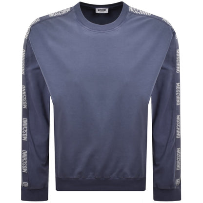 Moschino Active Logo Tape Sweatshirt Blue