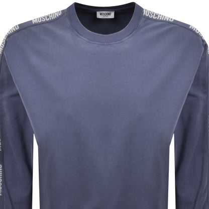 Moschino Active Logo Tape Sweatshirt Blue