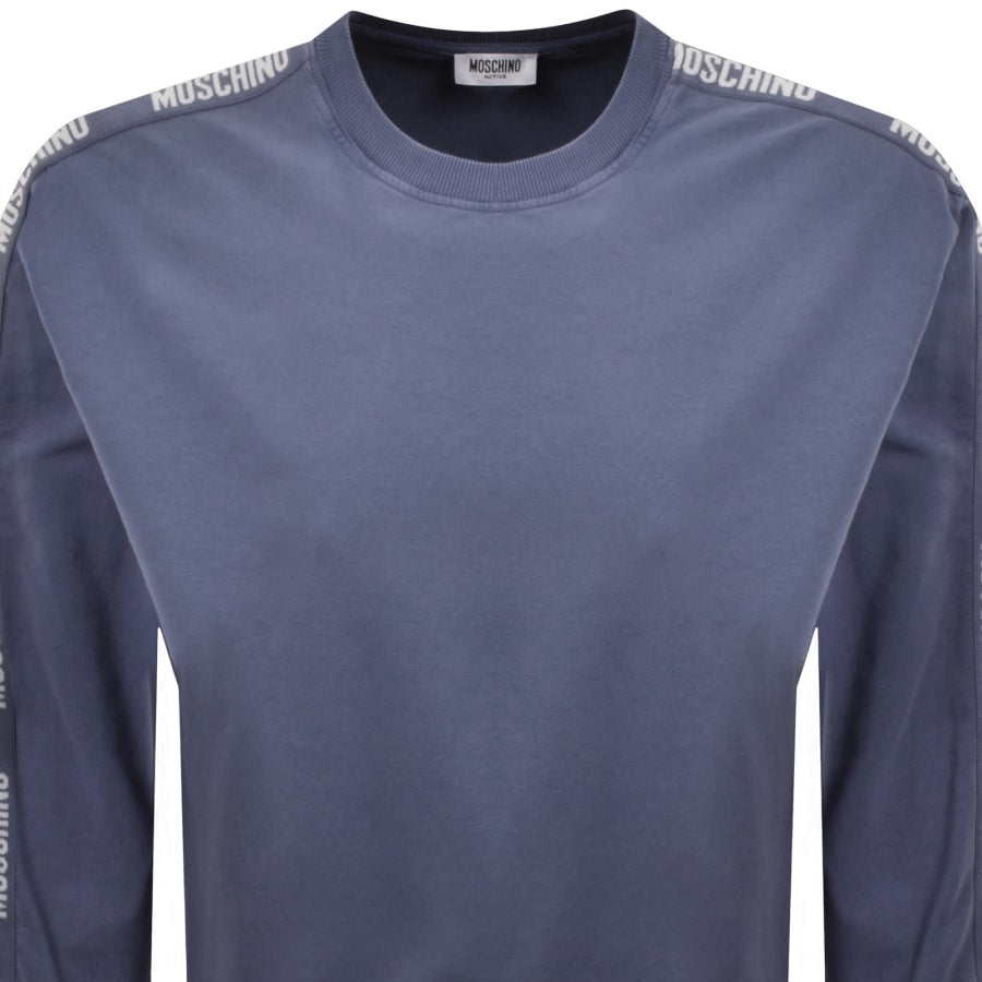 Moschino Active Logo Tape Sweatshirt Blue
