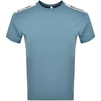 Moschino Logo T Shirt Blue