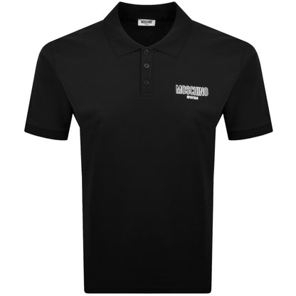 Moschino Swim Short Sleeved Polo T Shirt Black