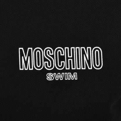 Moschino Swim Short Sleeved Polo T Shirt Black