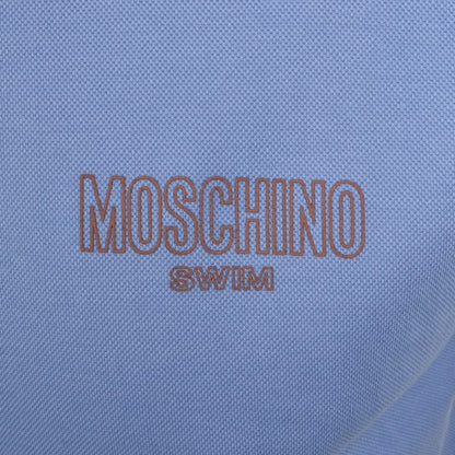Moschino Swim Short Sleeved Polo T Shirt Blue