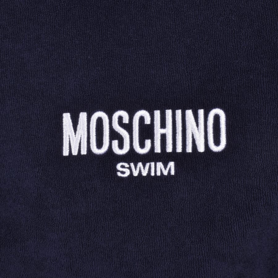 Moschino Swim Short Sleeved Polo T Shirt Navy