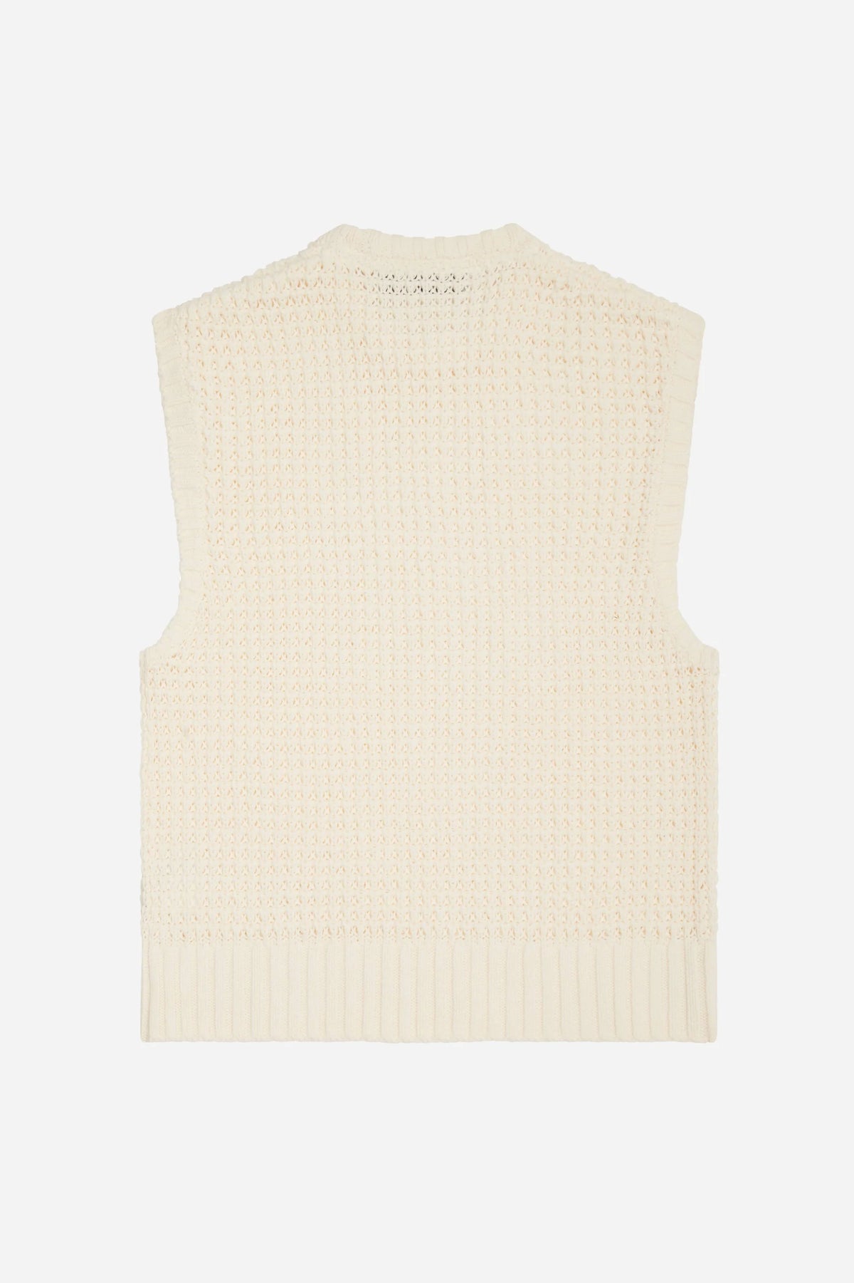 moss stitch knitted vest