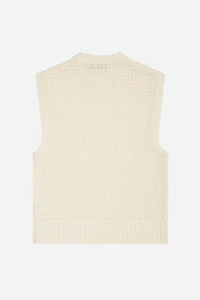 moss stitch knitted vest
