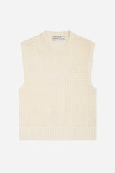 moss stitch knitted vest