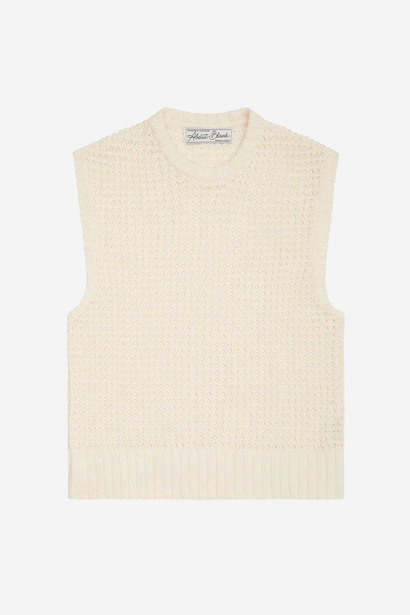 moss stitch knitted vest