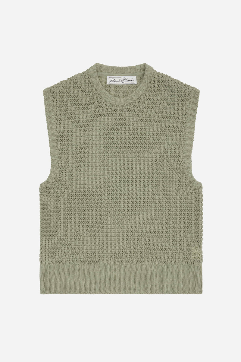 moss stitch knitted vest